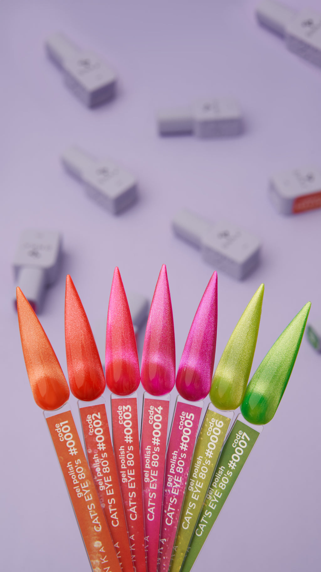 COLOR GEL POLISH "DNKa", 12 ml #0001 80´s CAT EYE