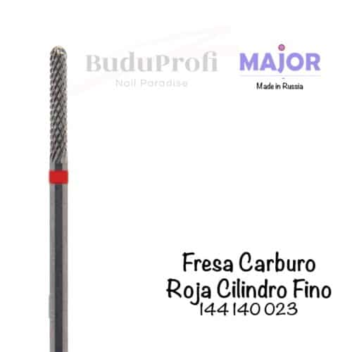 Fresa de Carburo Roja Cilindro Fino BIOTECH - More than nail store