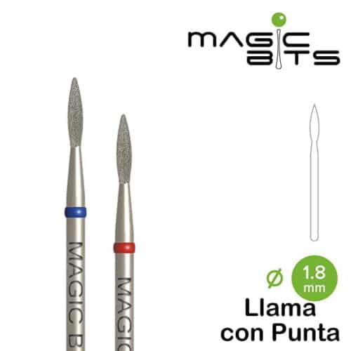Fresa Diamante Llama Con Punta 1.8 mm - Rojo-Azul BIOTECH