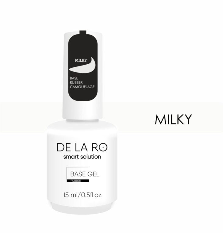 BASE Rubber Camouflage Milky  — 15ml DE LA RO - More than nail store