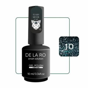 Flash Silver Cat 10 — 10ml DE LA RO - More than nail store