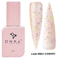 RUBBER BASE FRENCH "DNKa" (cover), 12 ml #0061 Confetti - More than nail store