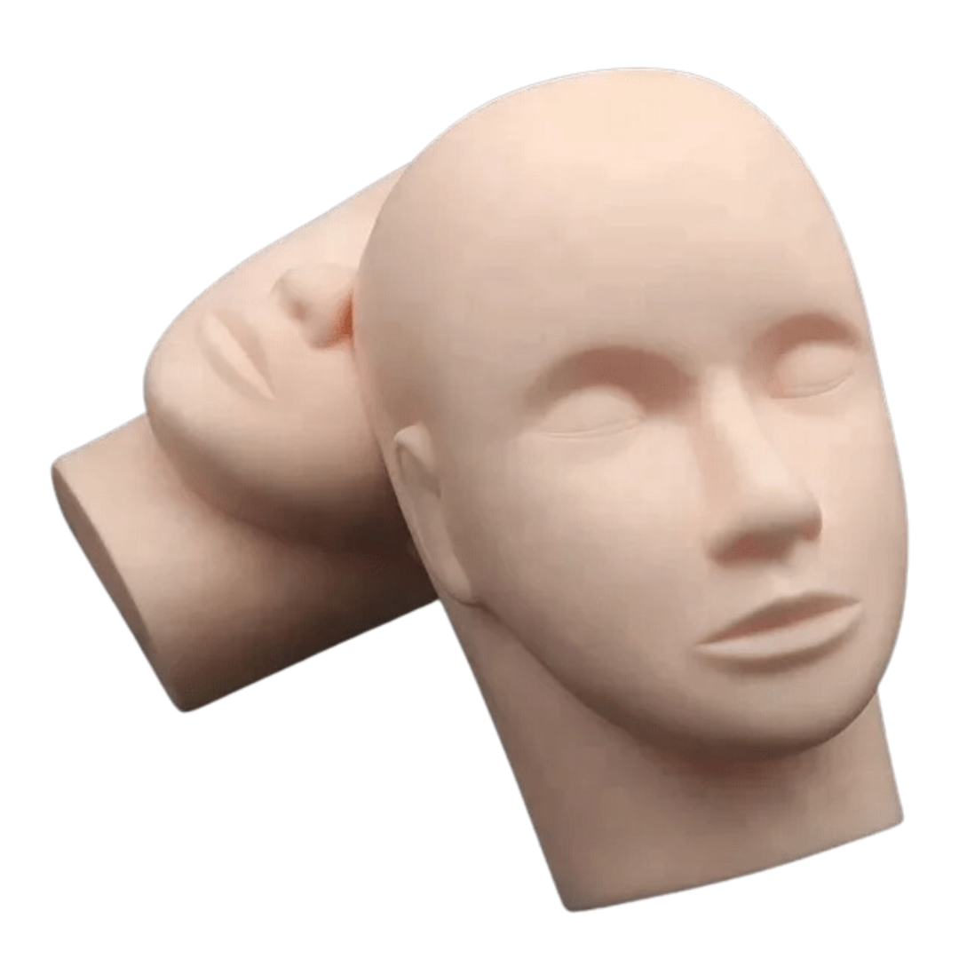 CABEZA PRACTICA PESTAÑAS MATERIAL SILICONA