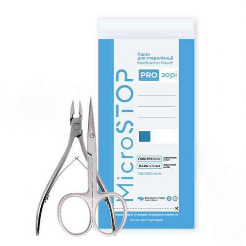 Bolsas de Esterilización Transparentes para calor seco y vapor 100x200mm MicroSTOP - More than nail store