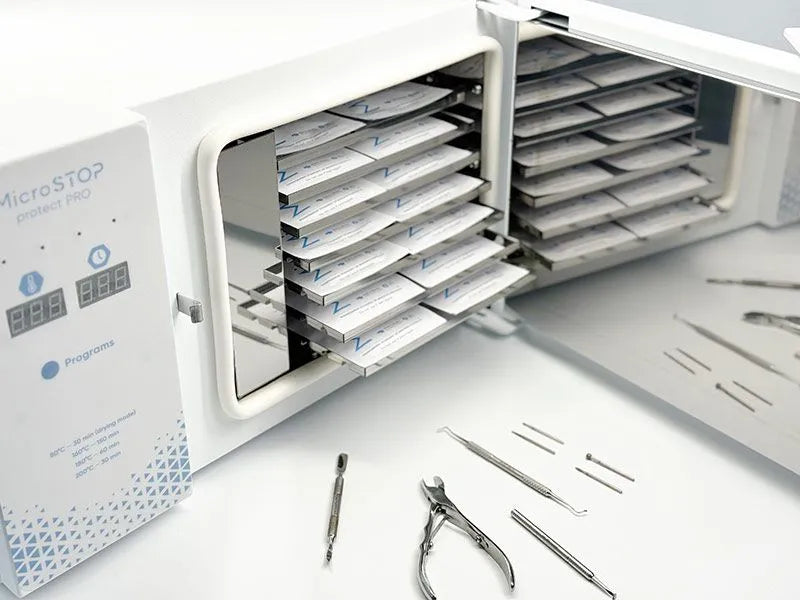 Esterilizador Horno de Calor Seco PROTECT PRO MICROSTOP — 21  Bolsas Bajo pedido. - More than nail store