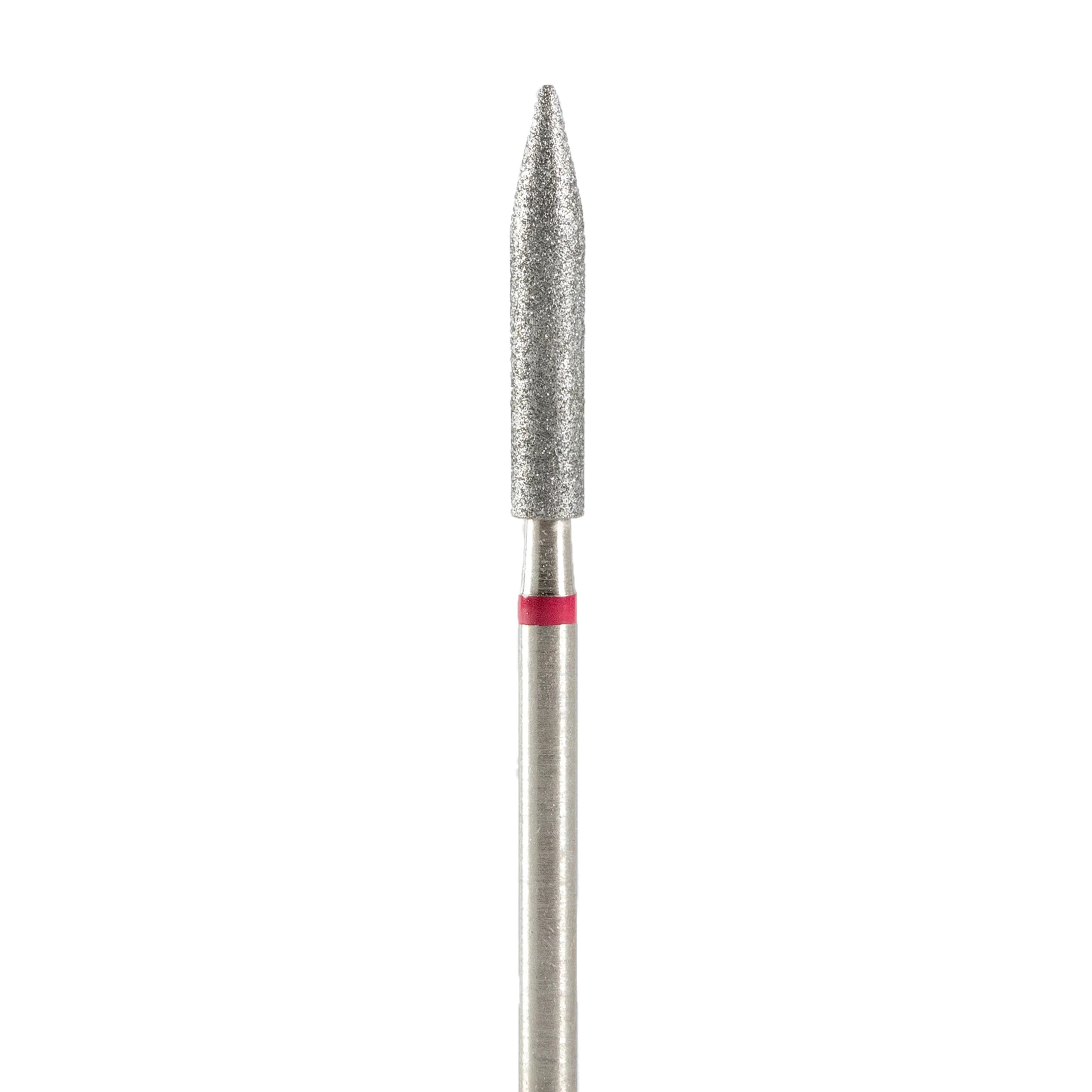 Fresa/Broca de diamante, forma de bala alargada roja 3.1 - More than nail store