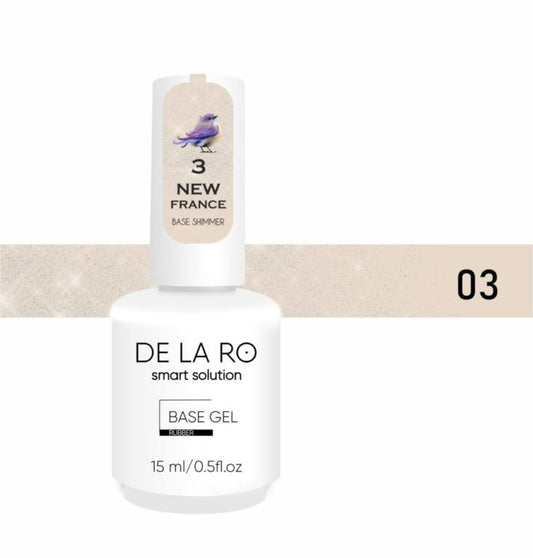 Base New France shimmer 03 (medium viscosity) - 15ml DE LA RO