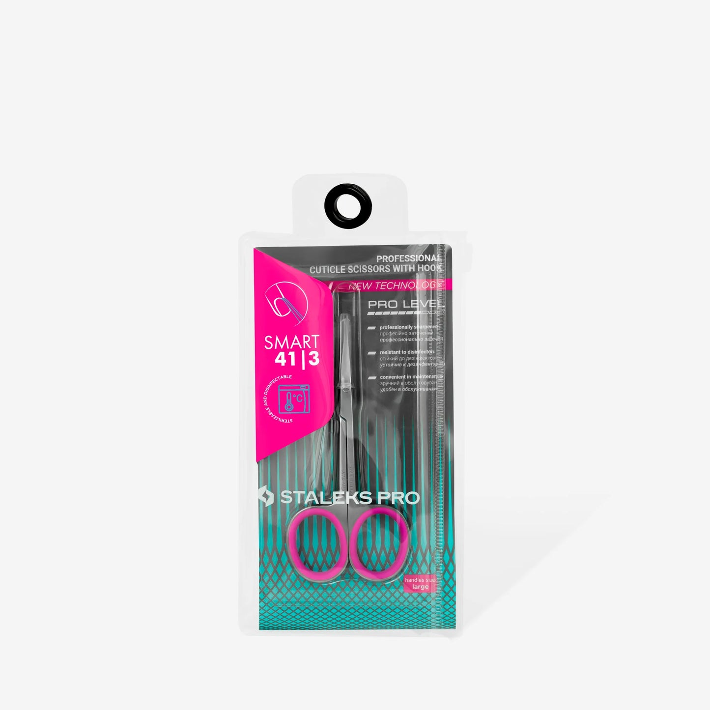 Tijeras profesionales con ganchito para cutícula SMART 41 TYPE 3  STALEKS