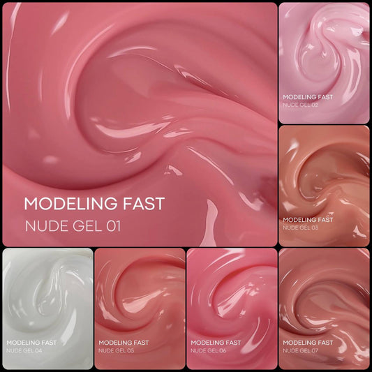 Gel modelador monofásico Fast Nude Gel 01 – 15g AMOKEY - More than nail store