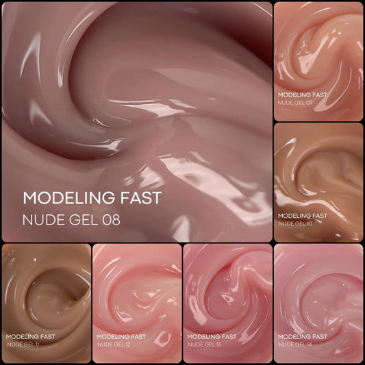 Gel modelador monofásico Fast Nude Gel 08 – 15g AMOKEY - More than nail store