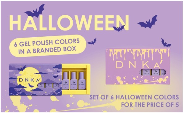 Promo Set Colors Halloween DNKa · 6 Esmaltes en Gel (#0019, #0054, #0067, Ultra Red, Ultra Black, Cat Eye #0036) - More than nail store